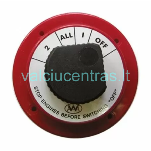 Akumuliatorių perjungėjas, išjungėjas Akumuliatorių perjungėjas, išjungėjas